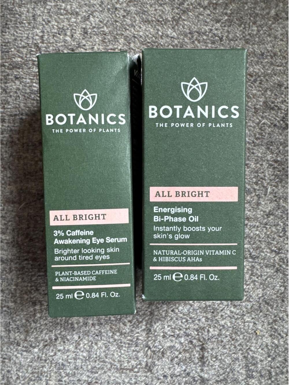 Botanics All Bright Eye Serum & Energising Bi-Phase Oil Skincare Set